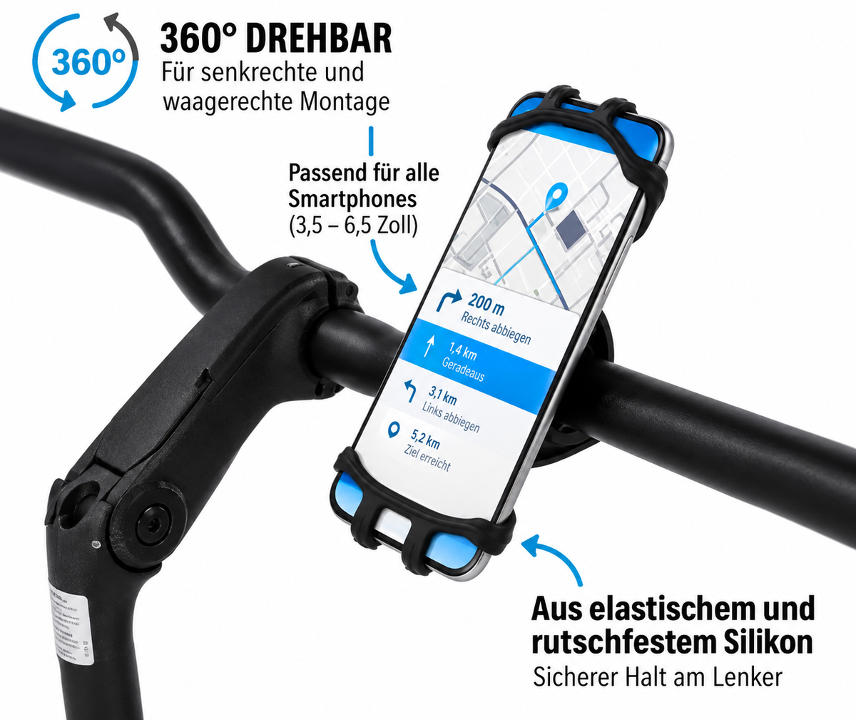 FISCHER Smartphonehalter 360°