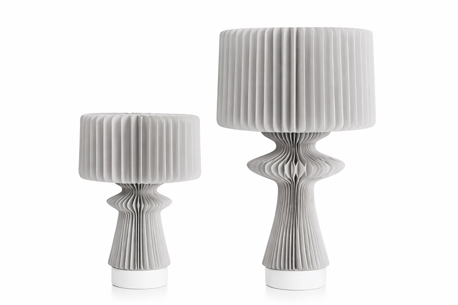 LUMIDA Casa Origami Tischlampe 2er Set LED Deko Leuchte Falt Design Lampe