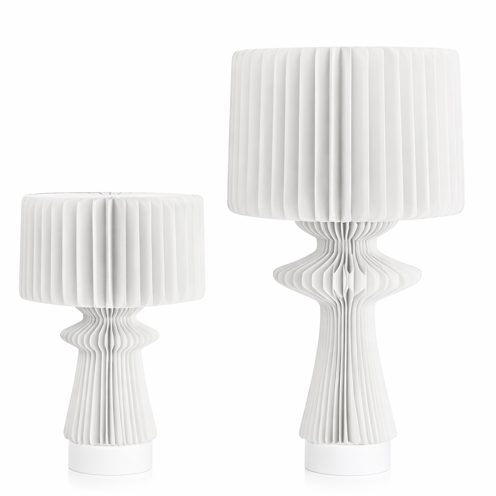 LUMIDA Casa Origami Tischlampe 2er Set LED Deko Leuchte Falt Design Lampe