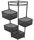 Bellevous 4-stufiges Drehregal – 360° Storage Rack platzsparend Schwarz