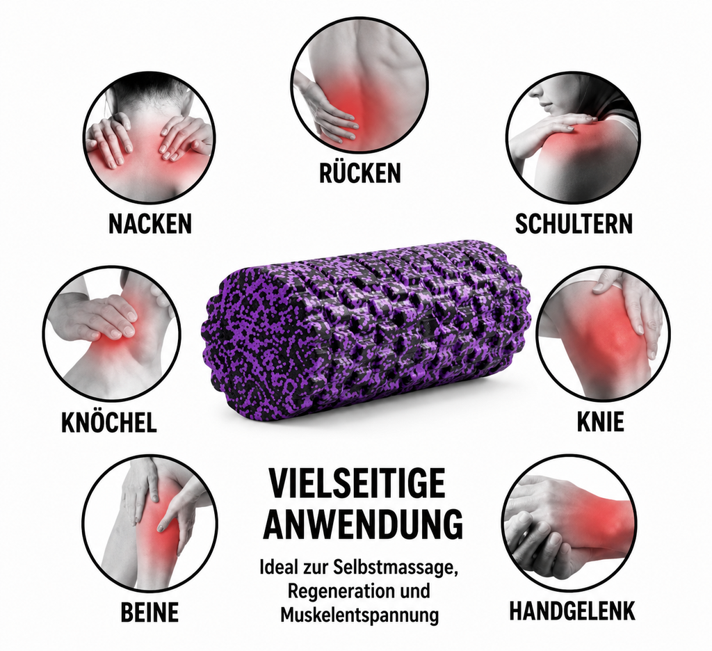 EVEREST FITNESS Faszienrolle 3D Foam Roller Massage Yoga Rücken Wirbelsäule