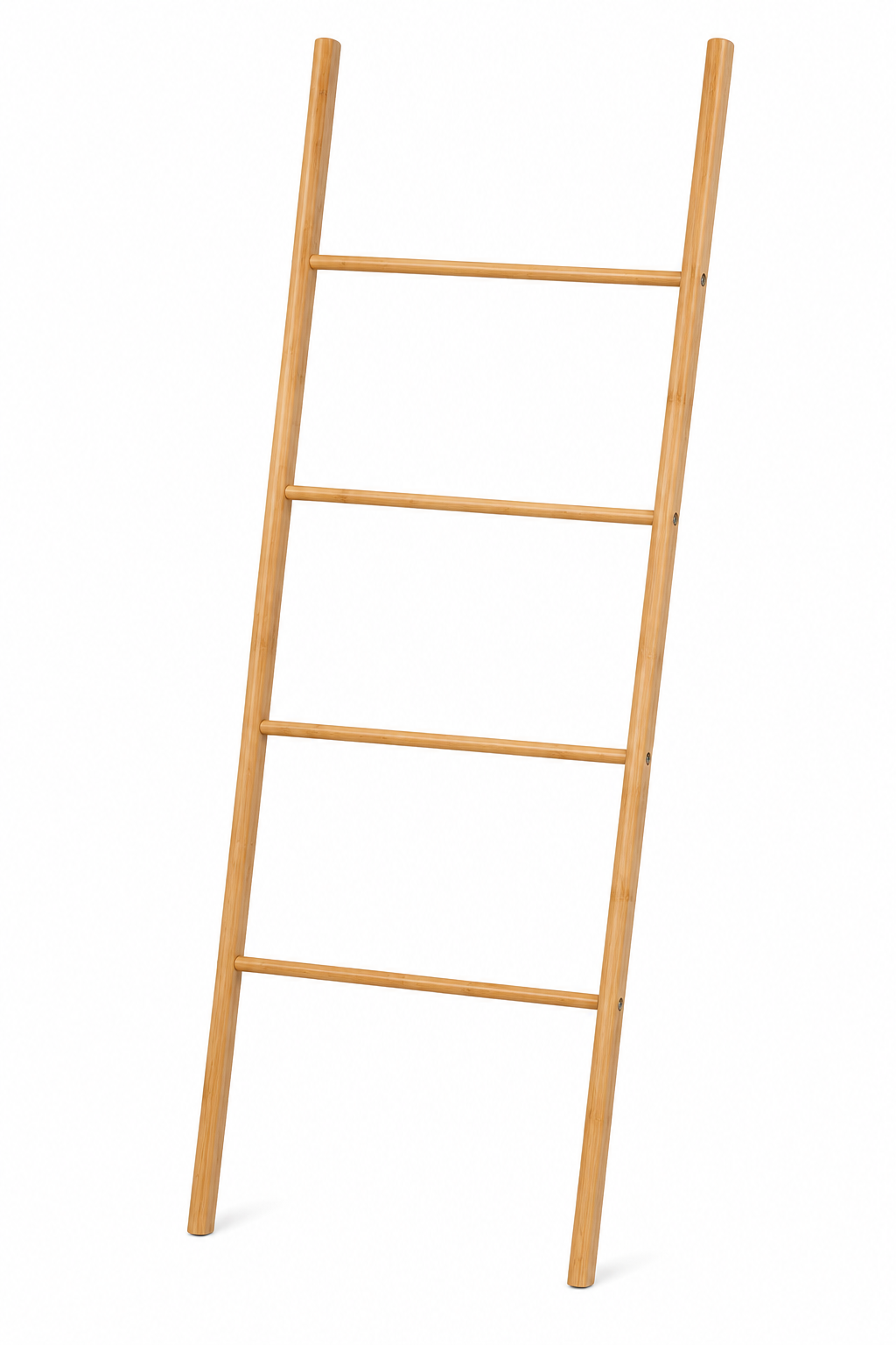 Navaris Handtuchleiter Holz Leiter aus Bambus - Bambusleiter für Handtücher Kleidung Accessoires - robuste Holzleiter für Bad Garderobe Schlafzimmer -