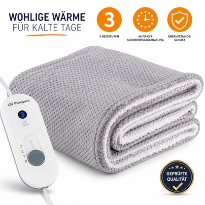 Orbegozo MAH 1750 Wärmedecke 170x100cm Elektrisch 120W 3 Heizstufen Grau