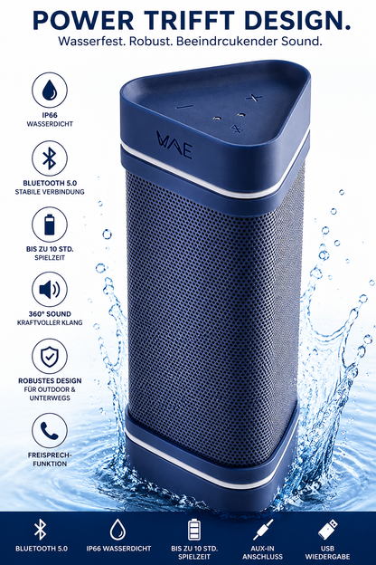 Hercules WAE Outdoor 04Plus Bluetooth Lautsprecher IP66 Outdoor Speaker