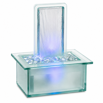 Heissner Symphonie Zimmerbrunnen LED Glas 12V Indoor Dekobrunnen Feng Shui