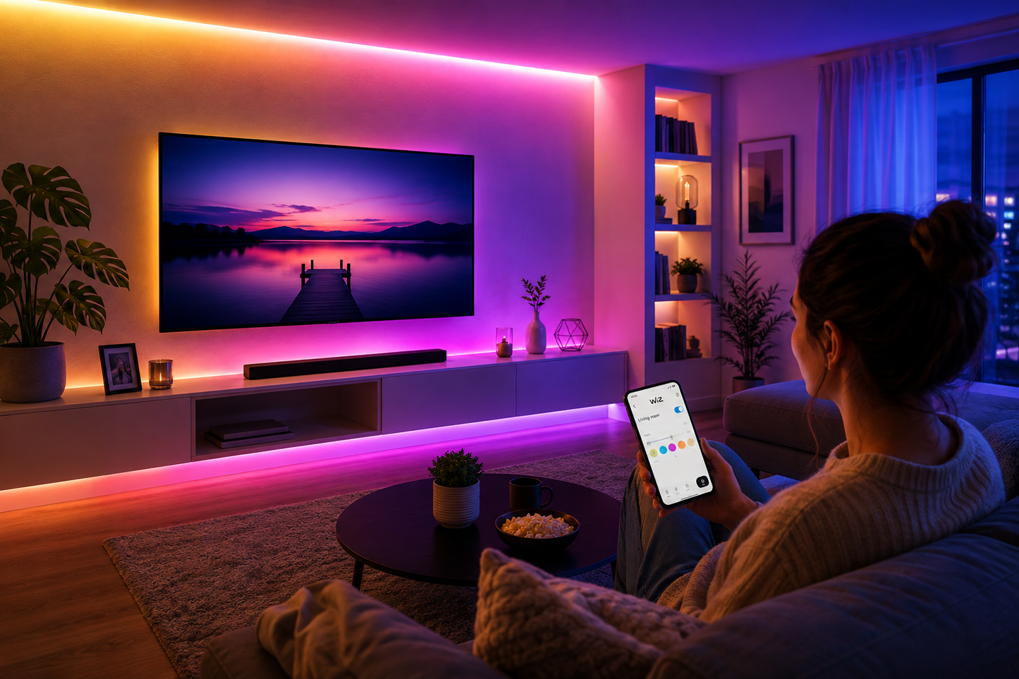 WiZ LED Strip 4m RGBW Smart Lightstrip WLAN Bluetooth Matter 840lm 13W