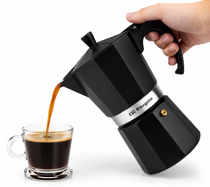Orbegozo KFN 910 Espressokocher 9 Tassen Aluminium Mokkakanne Espresso Schwarz