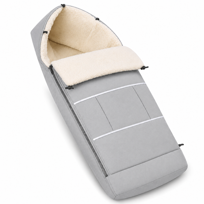 Navaris Winter Fußsack Kinderwagen Buggy 120x45cm Hellgrau Warm Polyester