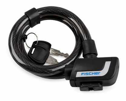 FISCHER Seilschloss Fahrradschloss 60cm Ø14mm Security Level 4 inkl 2 Schlüssel