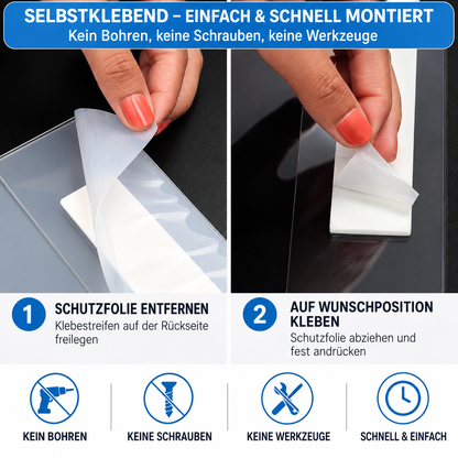 10x A4 Acryl Schildhalter selbstklebend Sichttasche Posterhalter Wand