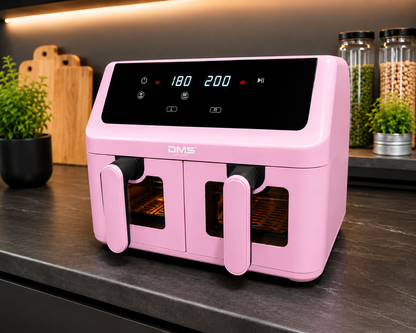 DMS Heißluftfritteuse 9L Dual Zone Doppelkammer 2000W Air Fryer Touch