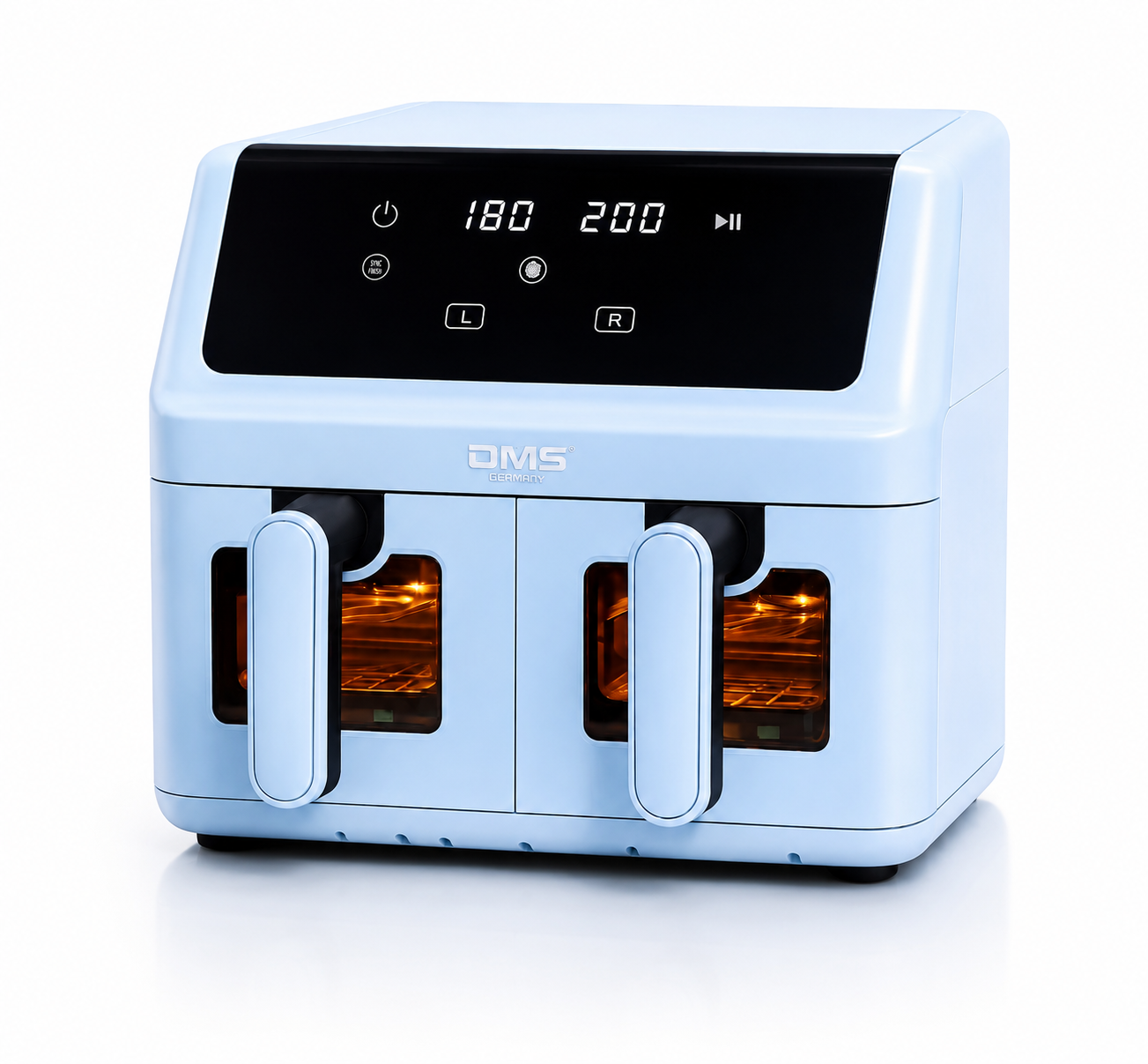 DMS Heißluftfritteuse 9L Dual Zone Doppelkammer 2000W Air Fryer Touch
