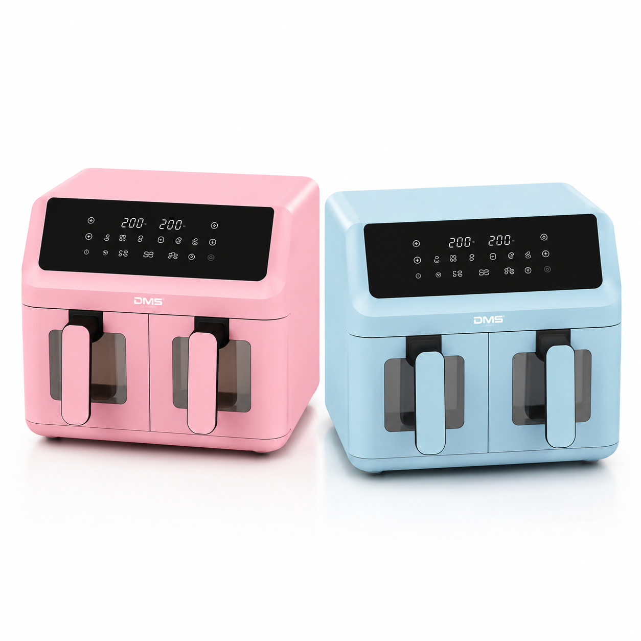 DMS Heißluftfritteuse 9L Dual Zone Doppelkammer 2000W Air Fryer Touch