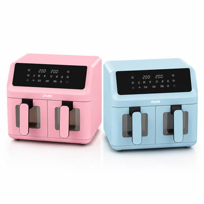 DMS Heißluftfritteuse 9L Dual Zone Doppelkammer 2000W Air Fryer Touch