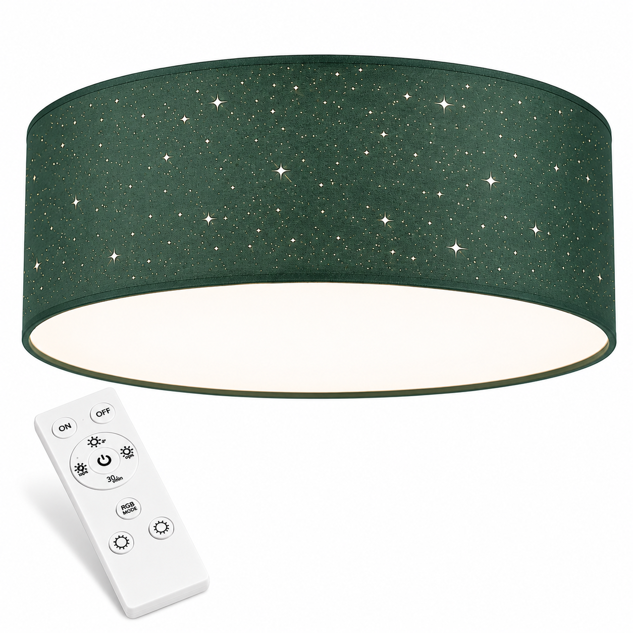 Navaris LED Deckenleuchte Sternenhimmel Dimmbar Fernbedienung Schlafzimmer 40cm