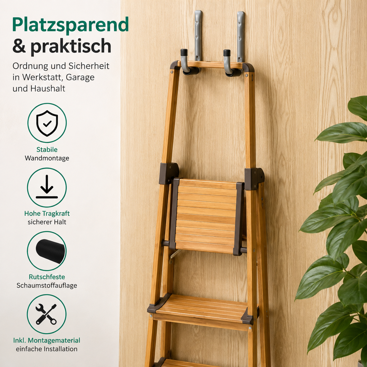 Navaris Garagenhaken 12tlg Wandhaken Deckenhaken Fahrrad Leiter bis 40kg