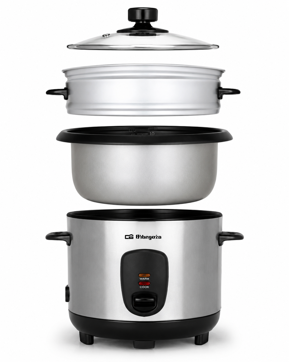 Orbegozo CO 3025 Reiskocher 1L 400W Dampfgarer Warmhaltefunktion Edelstahl