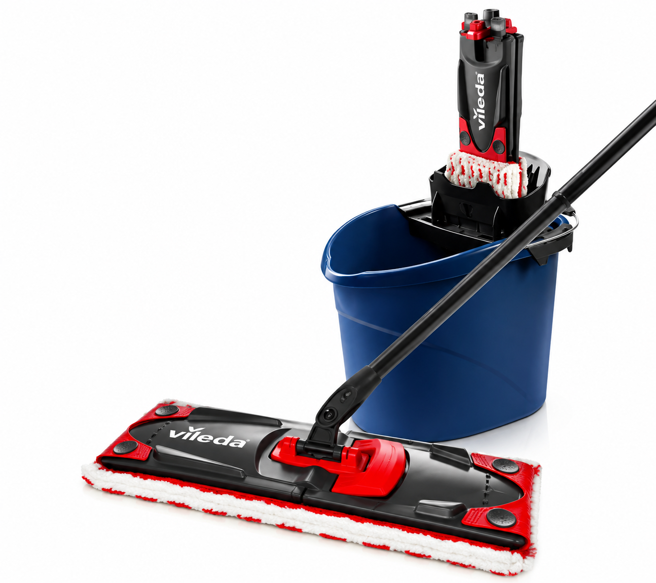 Vileda UltraMat 2in1 Colors Bodenwischer Set Eimer PowerPresse Wischmop 167765