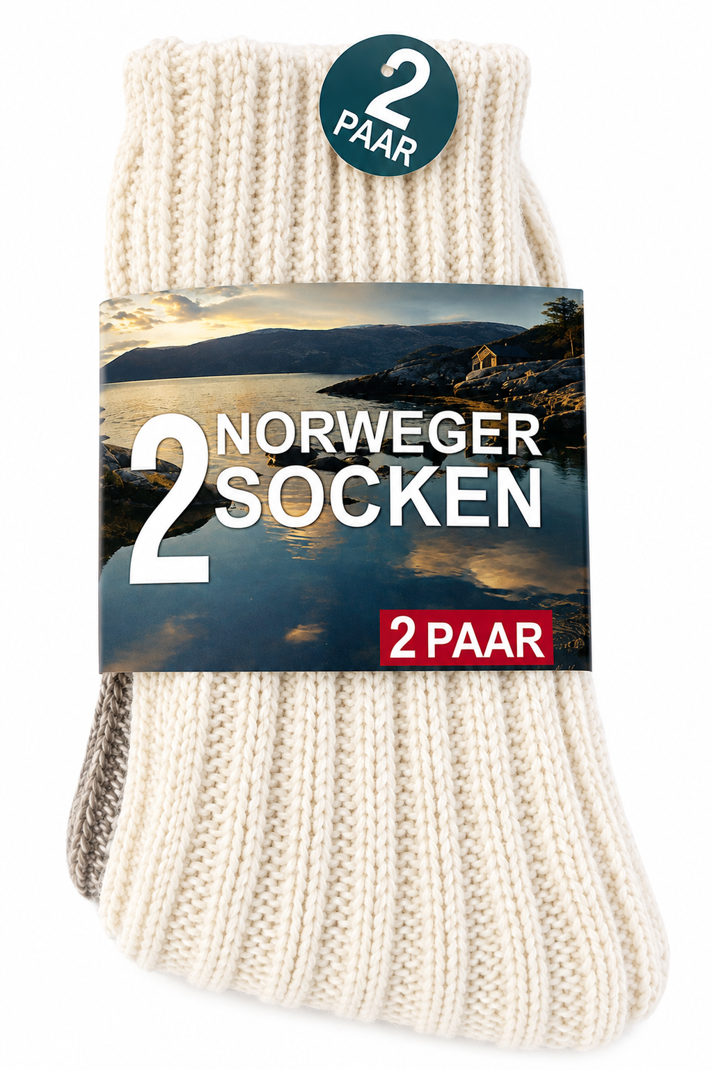 SOCKSWEAR Norweger Socken 2 Paar 32% Wolle Warme Wollsocken Meliert OEKO-TEX