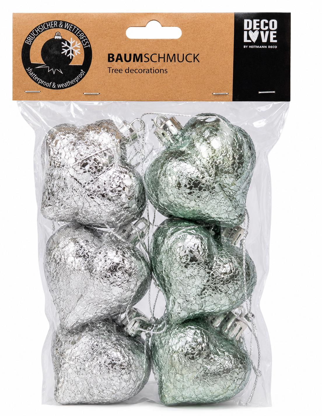 DECO LOVE Baumschmuck Set Weihnachtskugeln Bruchsicher Gold Rosé Silber