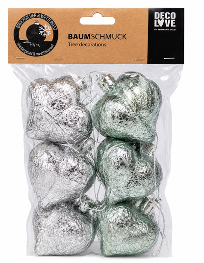 DECO LOVE Baumschmuck Set Weihnachtskugeln Bruchsicher Gold Rosé Silber