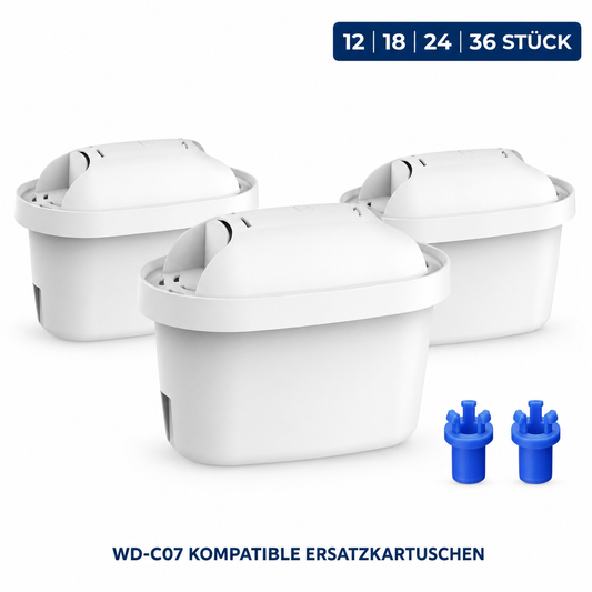 Waterdrop WD-C07 Filterkartuschen kompatibel mit BRITA LAICA & weiteren