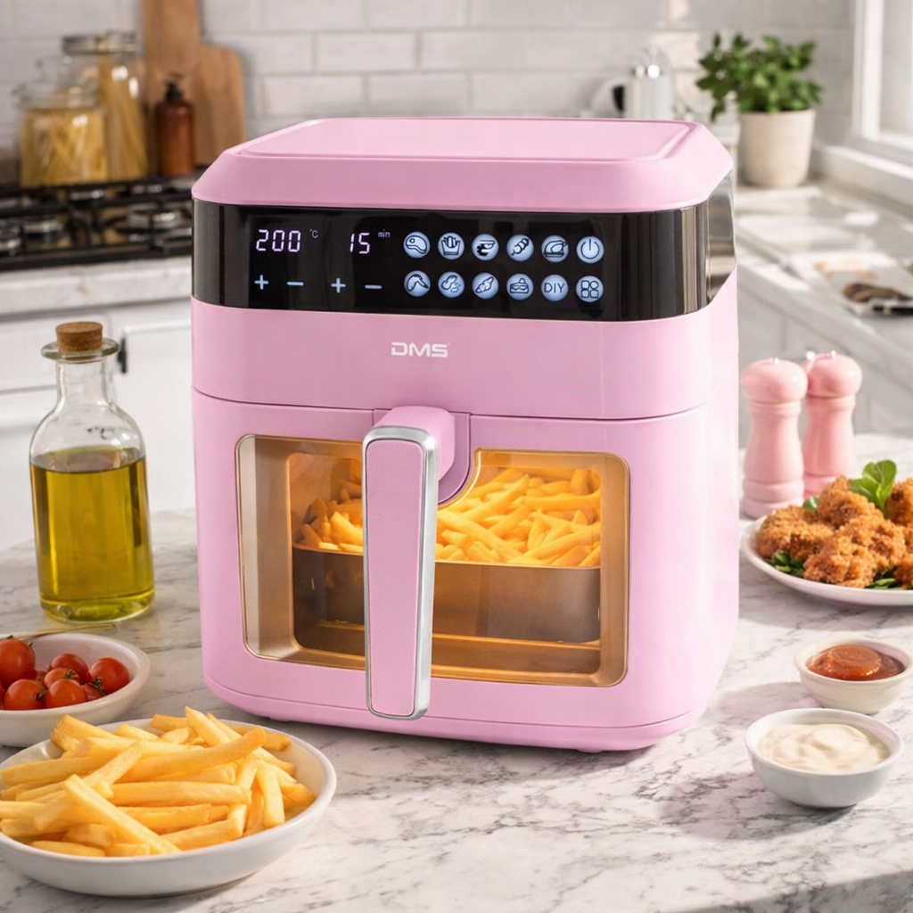 DMS® 7L Heißluftfritteuse Fritteuse Heißluft Airfryer Digitale Edelstahl XXL