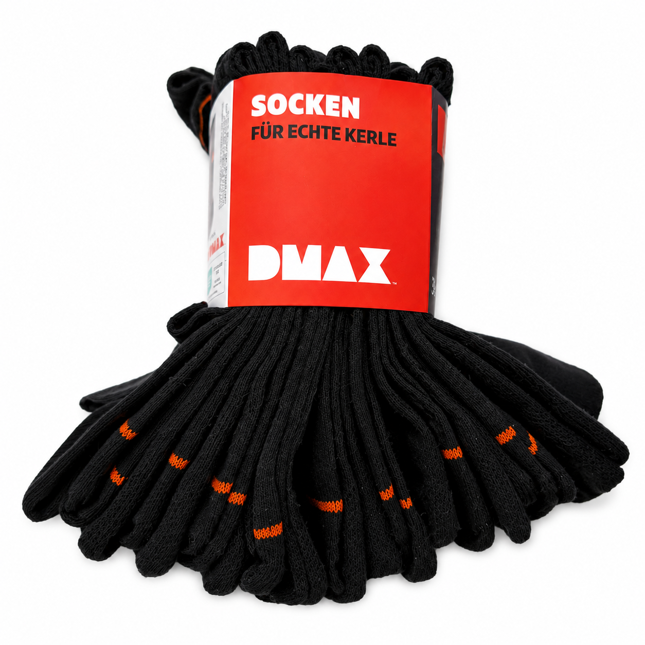 DMAX 8 Paar Herren Socken Gr. 39-42 Schwarz Arbeitssocken Für echte Kerle