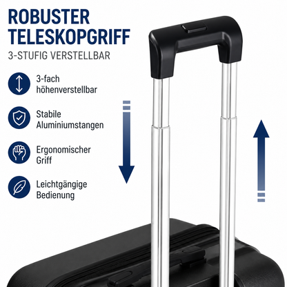 DMS® 7tlg Hartschalenkofferset Koffer Reisekoffer Trolley ABS-Hartschale