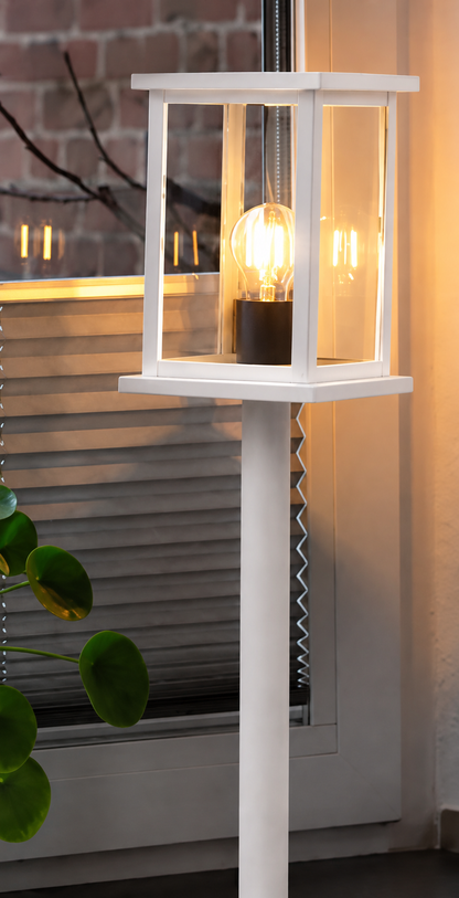 LUMIDA Garden Solar Parkleuchte Pflanzgefäß Rollen IP44 höhenverstellbar 178cm