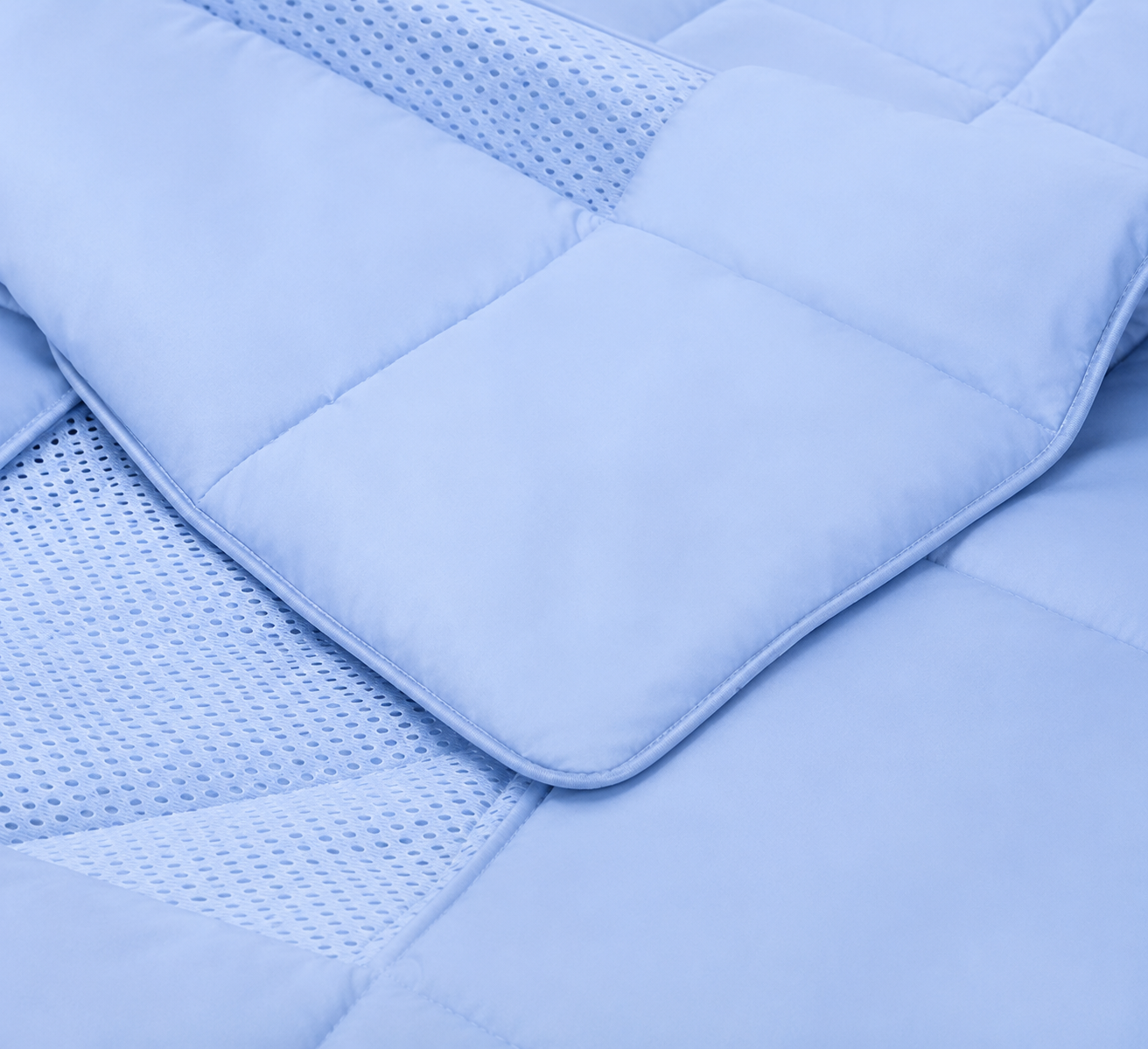 2x GOLDWOLKE Sommerdecke 135x200 Hellblau Kühlbettdecke HeiQ Smart B-Ware