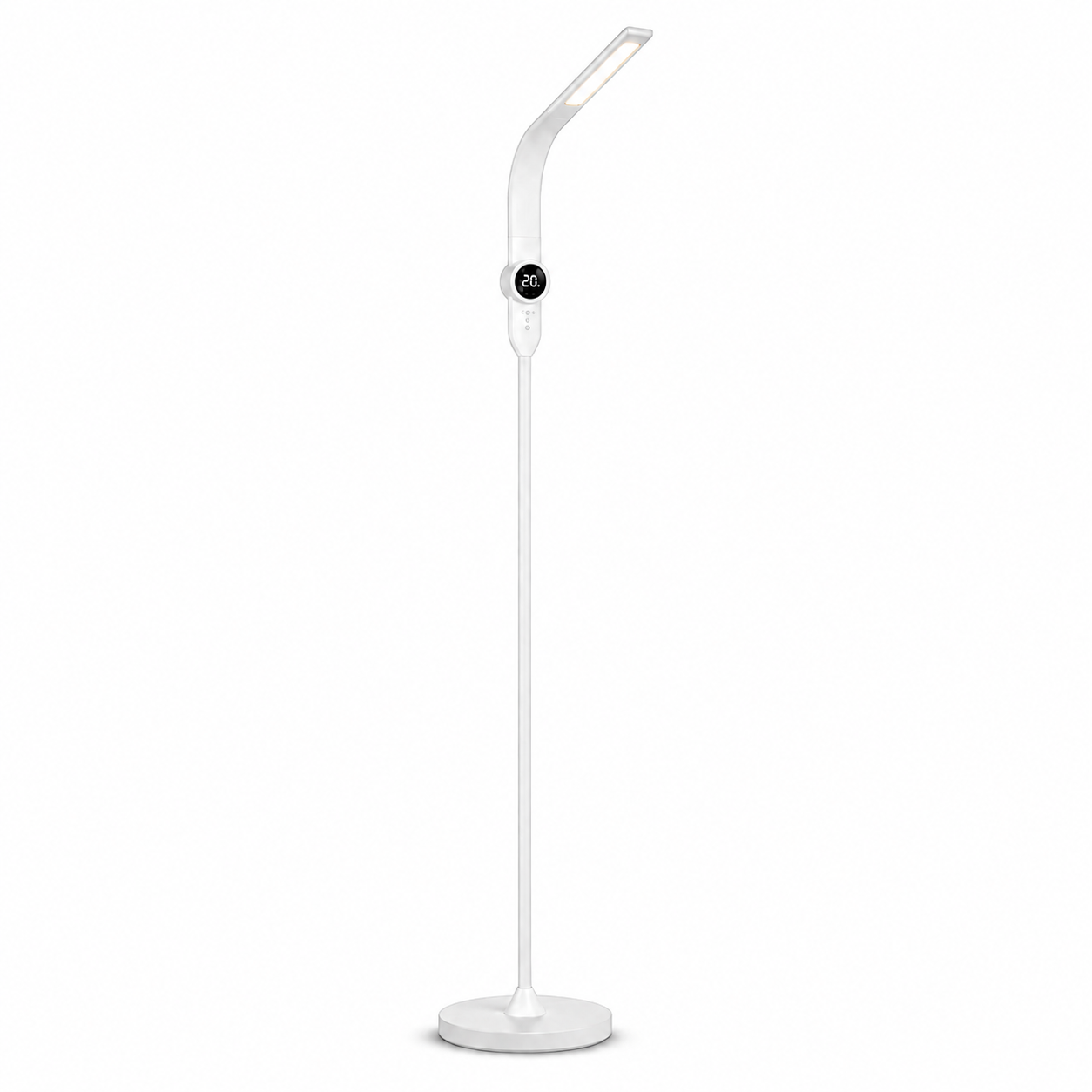 LED-Stehleuchte mit Uhr-Display 3 Lichtfarben stufenlos dimmbar inkl. Fernbedienung