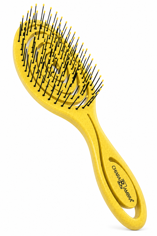CHIARA AMBRA Haarbürste Gelb Entwirrbürste Detangler Massagebürste Styling