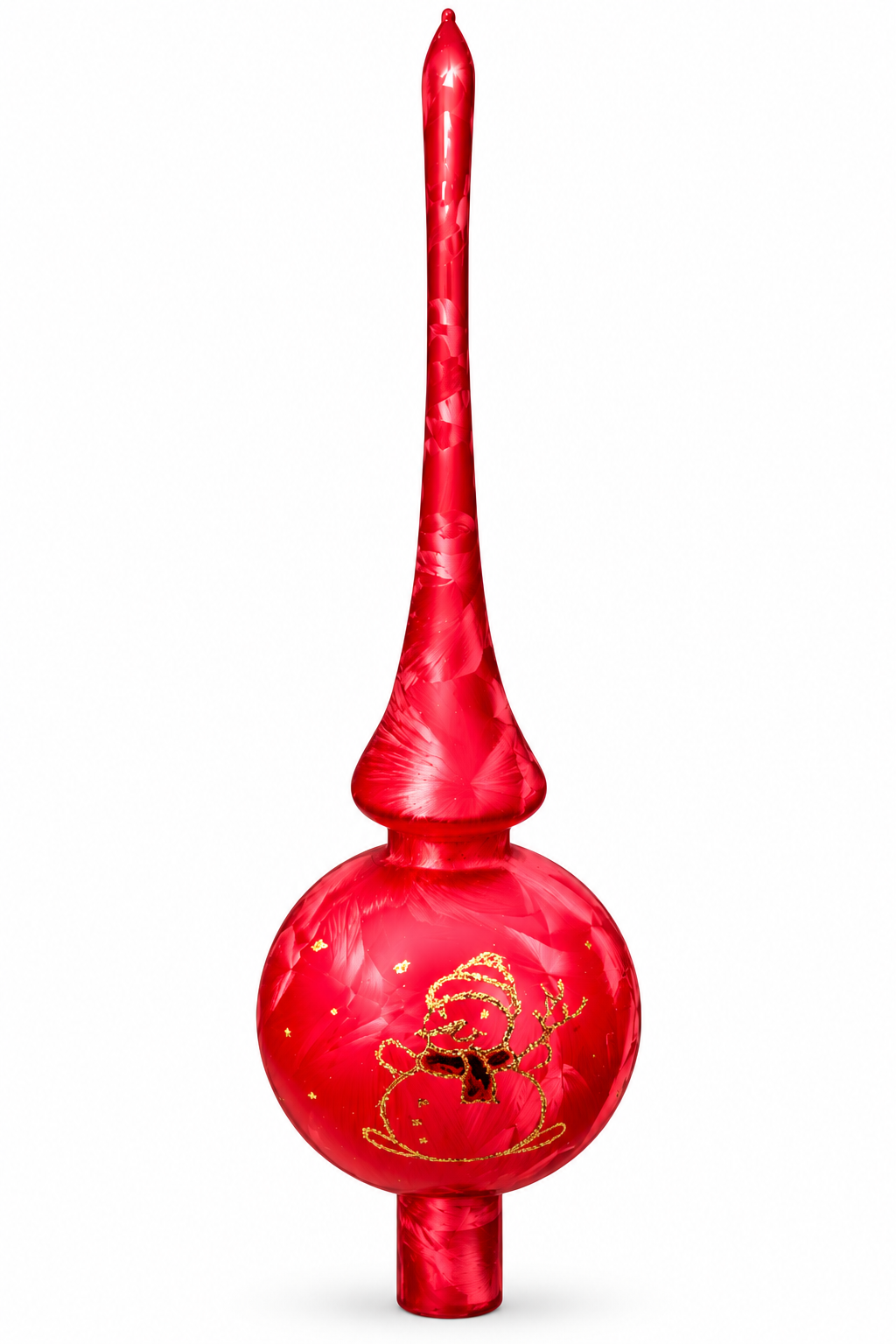 HEITMANN DECO Christbaumspitze Glas Fuchsia Gold mundgeblasen Weihnachtsbaum