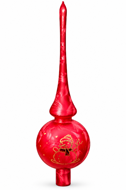 HEITMANN DECO Christbaumspitze Glas Fuchsia Gold mundgeblasen Weihnachtsbaum
