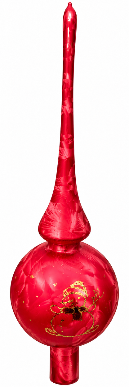 HEITMANN DECO Christbaumspitze Glas Fuchsia Gold mundgeblasen Weihnachtsbaum