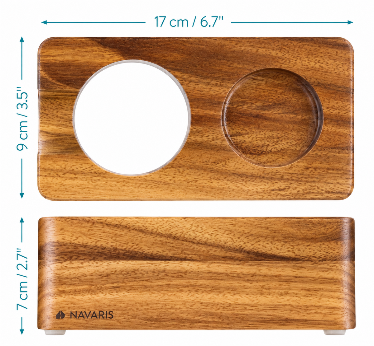 Navaris Tamperstation 51mm Akazienholz Tamperhalter Siebträger Barista