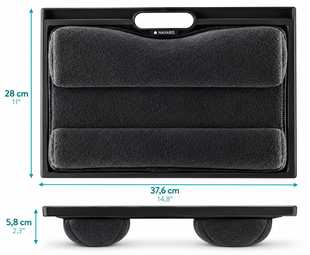 Navaris Laptoptisch Laptopunterlage Bett Couch 8 Stufen Laptopkissen Weiß