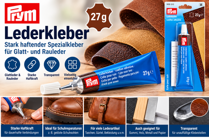 Prym Lederkleber 27g für Glattleder Wildleder Rauleder Schuhkleber 968010