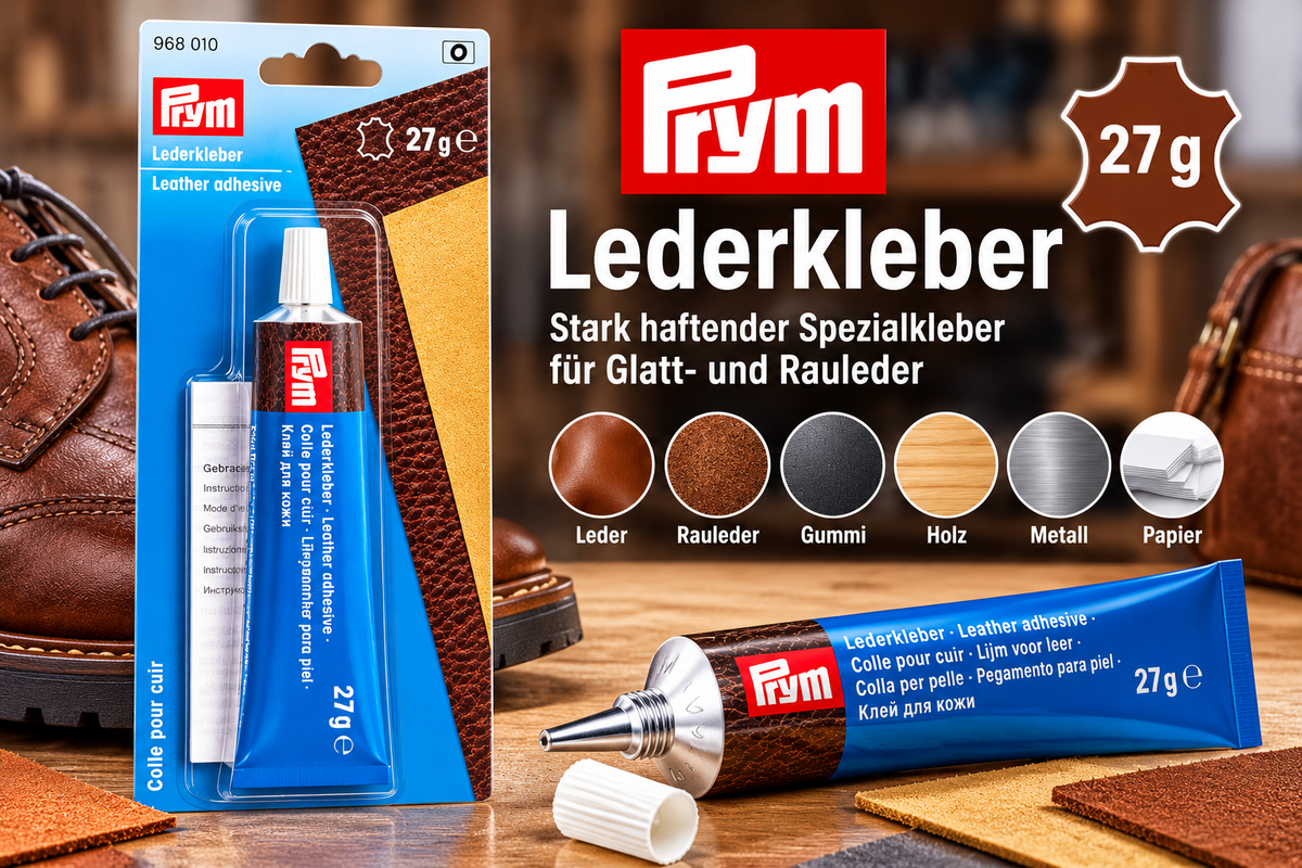 Prym Lederkleber 27g für Glattleder Wildleder Rauleder Schuhkleber 968010