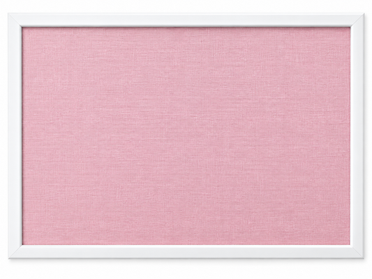 Navaris Memoboard Pinnwand 58x43 cm Leinen Stoff Pinnwand Weiß Rosa inkl. Pins