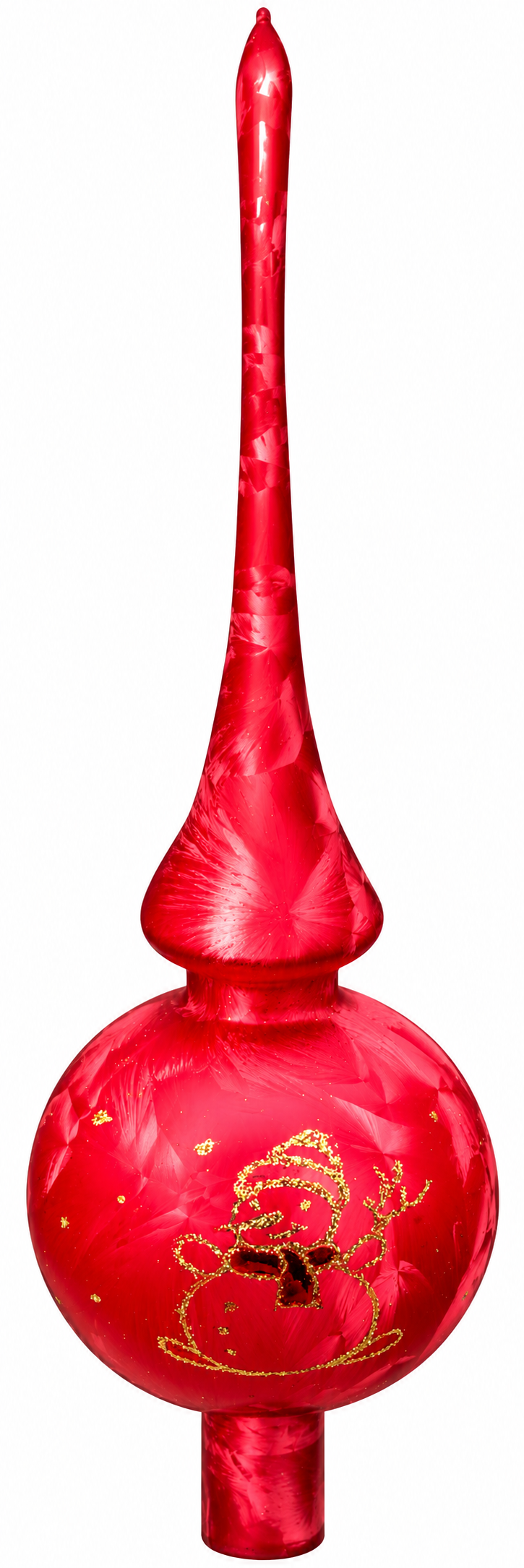 HEITMANN DECO Christbaumspitze Glas Fuchsia Gold mundgeblasen Weihnachtsbaum