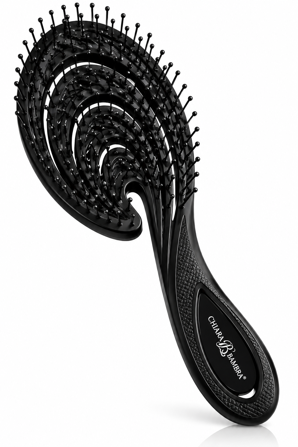 CHIARA AMBRA Haarbürste Schwarz Entwirrbürste Detangler Massagebürste Styling