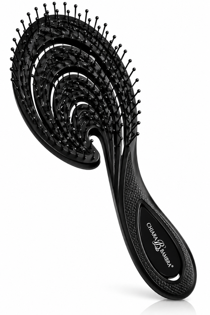 CHIARA AMBRA Haarbürste Schwarz Entwirrbürste Detangler Massagebürste Styling