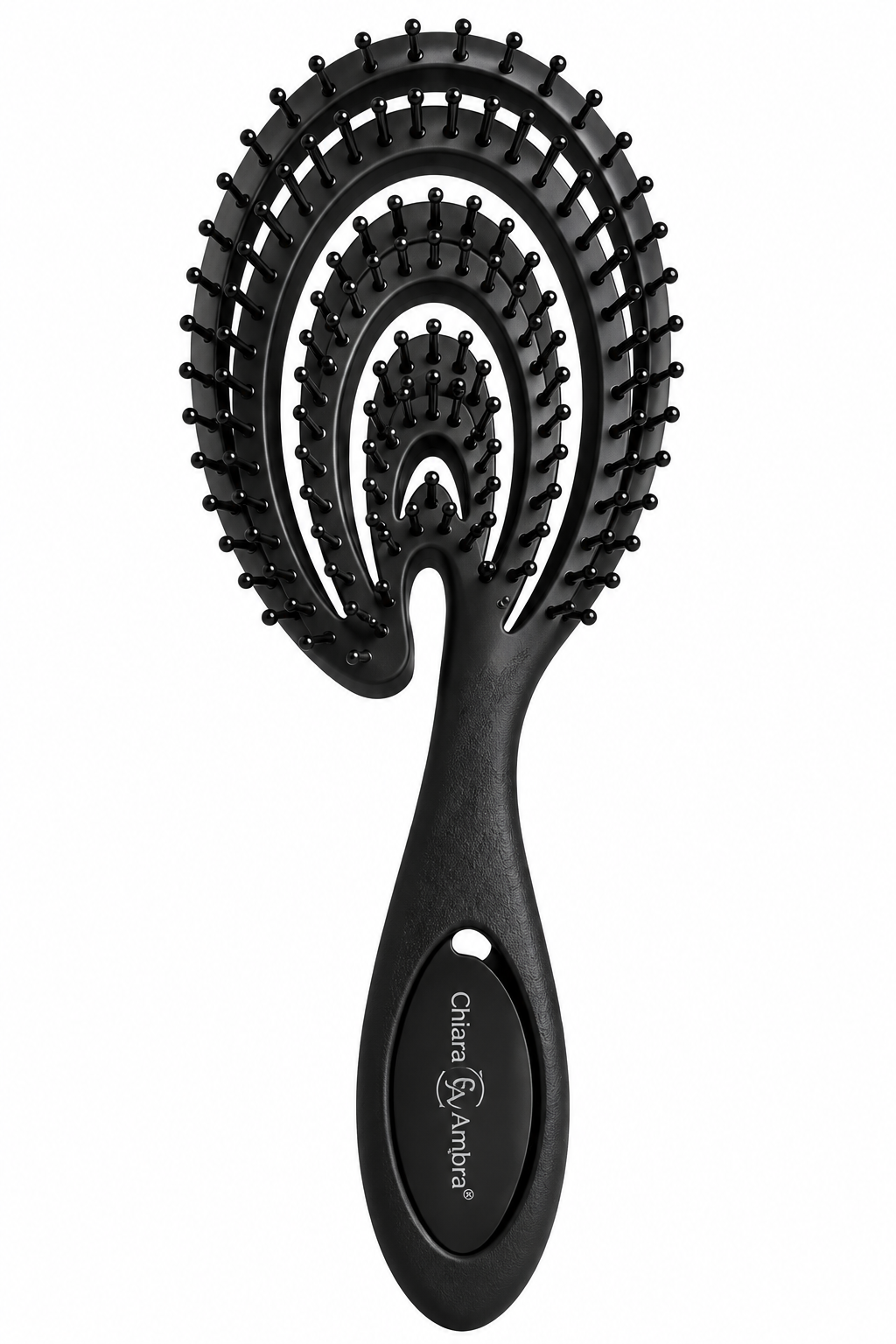 CHIARA AMBRA Haarbürste Schwarz Entwirrbürste Detangler Massagebürste Styling