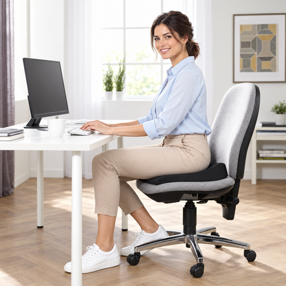 Keilkissen Sitzkissen 37x37x8 cm Schwarz Büro Auto Verbundschaum Bezug waschbar