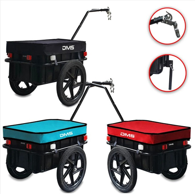 DMS Fahrradanhänger Lastenanhänger Cargo Anhänger Transport Handwagen 70L