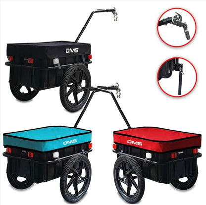 DMS Fahrradanhänger Lastenanhänger Cargo Anhänger Transport Handwagen 70L