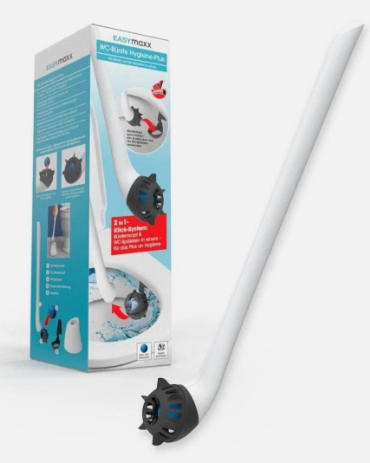 WC-Bürste Hygiene Plus 2 in 1 WC Spühlstein Klo Bürste weiß/schwarz Toilette