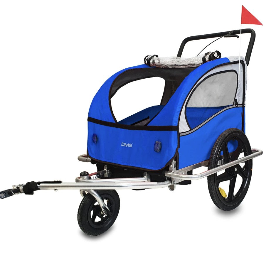 DMS® Fahrradanhänger 2in1 Kinderanhänger Fahrrad Anhänger Jogger Radanhänger
